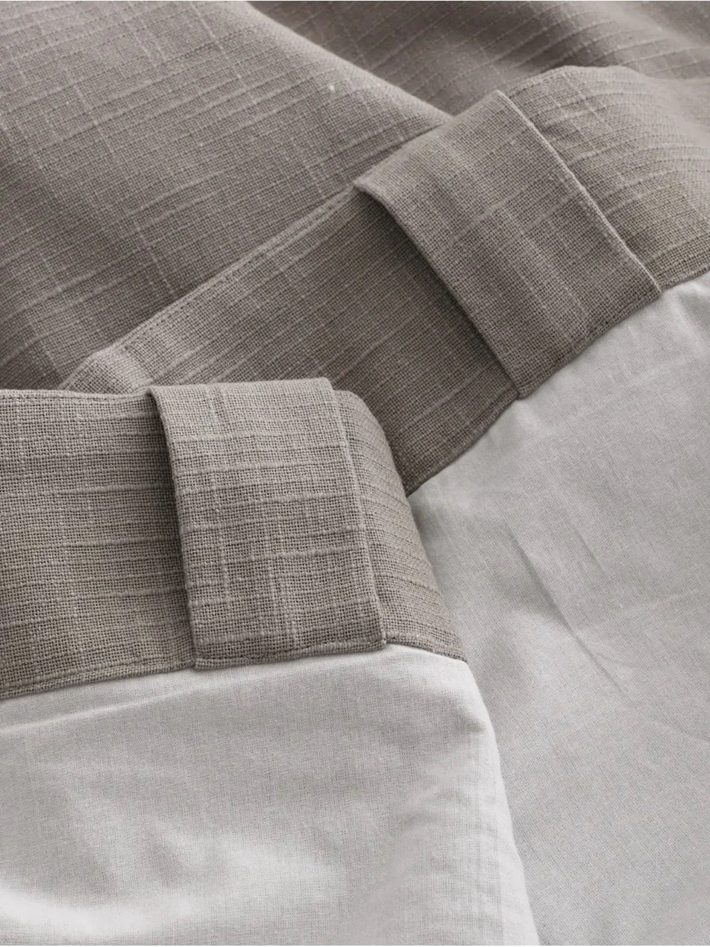 Grey Cotton Slub Lined Curtain Panel 48x96 - Retail $55